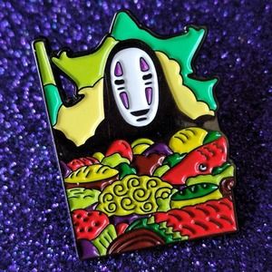 3/$20 No Face Giant Food Buffet All You Can Eat Enamel Pin